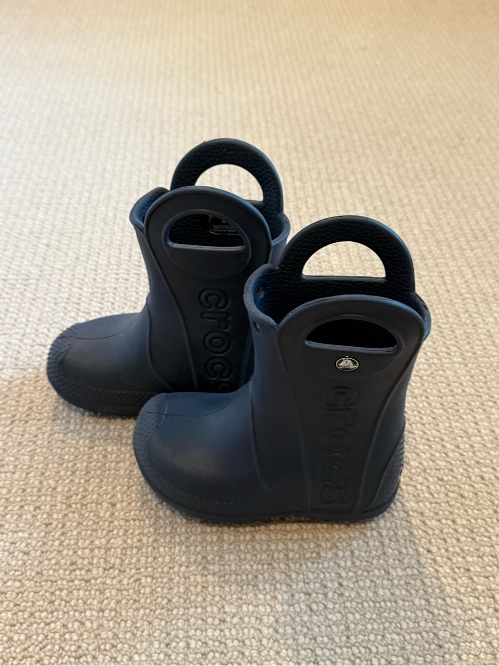 Crocs Toddler Handle Rain Boots - Size 8 toddler, navy